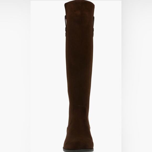 Anne Klein Audrey Tall Riding Boots Knee High Black iFlex Low Block Heel Size 7 - Picture 6 of 12